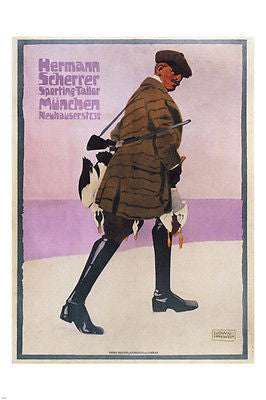 HERMANN SCHERRER vintage ad poster ludwig hohlwein GERMANY 1907 24X36 new