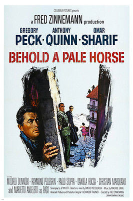 BEHOLD A PALE HORSE movie poster GREGORY PECK suspense courage WAR 24X36