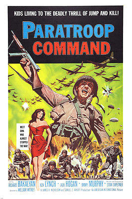 movie poster PARATROOP COMMAND deadly THRILLING gutsy RECKLESS new 24X36