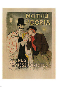 MOTHU & DORIA vintage ad poster 1893 Théophile Steinlen FRANCE 24X36 art