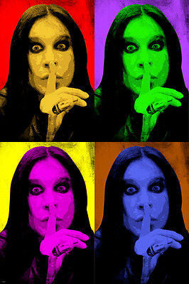 OZZY OSBOURNE singer celebrity MULTIPLE IMAGE pop art poster 24X36 ELECTRIC