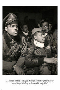 TUSKEGEE AIRMEN MEMBERS 332nd Fighter Group Photo Poster 1945 24X36 rare!