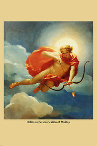 PAINTING OF MIDDAY WITH GREEK GOD HELIOS poster angelic sun arrow 24X36