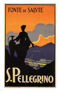 San Pellegrino VINTAGE TRAVEL POSTER Fortunato Tami Italy 1928 24X36 lovely