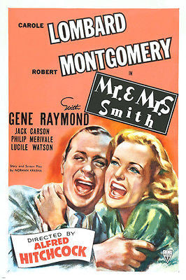 MR. and MRS. SMITH movie POSTER carole LOMBARD robert MONTGOMERY 24X36 hot