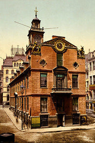 Old State House Photo Poster BOSTON MASSACHUSETTS 1900 24X36 HISTORIC RARE