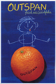 OUTSPAN vintage ad poster AUSTRIA 1963 24X36 comical COLLECTOR'S new rare