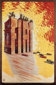 Giuseppe Romano vintage ad poster ITALY 1928 COLORFUL PAINTING 24X36