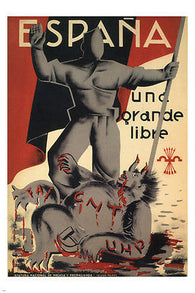SPAIN one great free VINTAGE POSTER 1936-1939 24X36 POLITICAL civil war