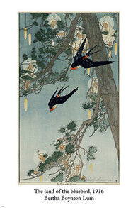bertha boynton lum THE LAND OF THE BLUEBIRD vintage 1916 poster 24x36 NEW!