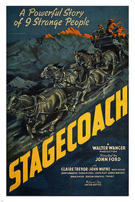 STAGECOACH by John Ford 1939 MOVIE POSTER john wayne 24X36 NEW classic rare