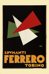 spumanti ferrero VINTAGE AD POSTER maga italy 1932 24X36 bold modern art