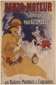 BENZO ENGINE vintage ad poster jules chéret FRANCE elegant ladies 1900