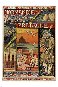 Chemins De Fer De L'Ouest Par Berthon VINTAGE TRAVEL POSTER 24X36 CATHEDRAL