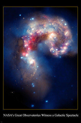 NASA's great observatories WITNESS a GALACTIC SPECTACLE space poster24X36