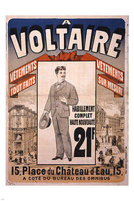 VINTAGE JULES CHERET CLOTHING SHOP AD fashion poster 24X36 OLD SCHOOL style