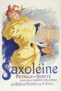 CLASSIC FRENCH SAXOLEINE PETROL AD poster woman with fancy lamp 24X36