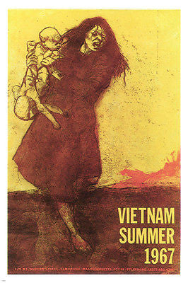 vietnam summer 1967 VINTAGE POLITICAL POSTER united states 1967 24X36 rare!