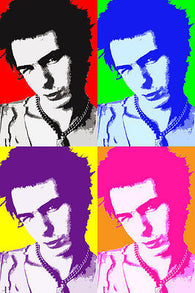 SID VISCIOUS singer celebrity POP ART POSTER multiple images 24X36 ELECTRIC
