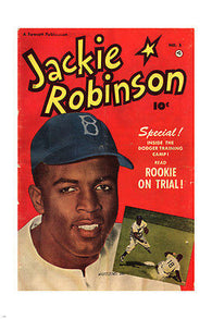 JACKIE ROBINSON MAG COVER vintage poster 1947 BASEBALL dodgers 1947 PRECIOUS