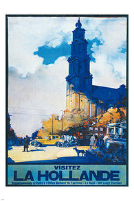 VISIT HOLLAND vintage french travel poster 24x36 PICTURESQUE AUTUMN rare