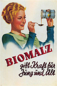 BIOMALZ AUSTRTIA vintage ad poster BRIGHT pour from CAN 1936 hot NEW 24X36