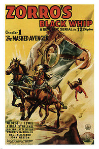 Zorro's Black Whip MOVIE POSTER the masked avenger 1944 24X36 HOT VINTAGE