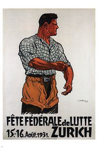 Federal Festival of Fight VINTAGE POSTER C. Rüttimann Switzerland '31 24X36