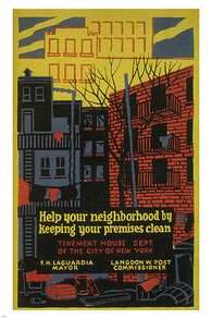 help your neighborhood VINTAGE PROPAGANDA POSTER USA 1936 24X36 collectors!