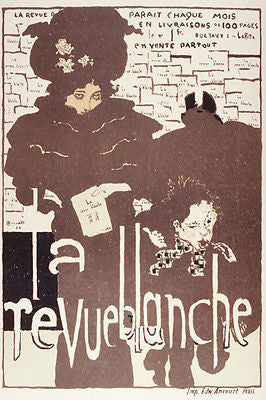 VINTAGE FRENCH MAGAZINE COVER LA REVUE BLANCHE poster famous 24X36