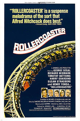 Rollercoaster Movie Poster GEORGE SEGAL RICHARD WIDMARK 24X36 Hitchcock Work