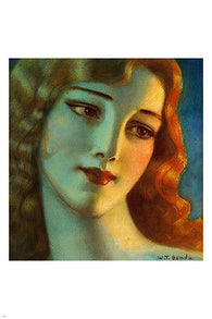 Girl With Blonde Hair W.T. BENDA 1924 vintage Fine Arts Poster 24X36