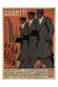 AVANT travelers BROKERS representatives AGENTS poster 1937 SPAIN 24X36 RARE