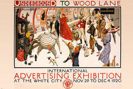 UNDERGROUND VINTAGE POSTER 1920 International Advertising Exhibition 24x36
