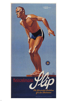 Heinzelmann SLIP Vintage AD POSTER W. Biedermann Germany 1937 24X36 fashion