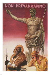 will NOT PREVAIL vintage POSTER gino BOCCASILE italy 1944 24X36 first RATE
