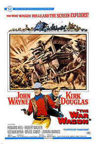 the WAR WAGON JOHN WAYNE movie poster HORSE-DRAWN carriage GUNS 24X36