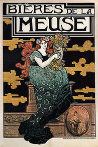 Bières de la Meuse vintage ad poster Marc Auguste Bastard France 1896 24X36