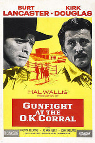 gunfight at the OK CORRAL movie poster burt LANCASTER kirk DOUGLAS 24X36 HOT