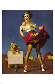 pin-up girl WIND LIFTING SKIRT poster 24X36  leggy iconic SEXY sensual body