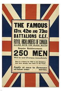 RECRUITING ANNOUNCEMENT VINTAGE AD POSTER union jack collectors 24X36 RARE