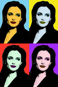 ANGELINA JOLIE CELEBRITY ACTRESS MULTIPLE IMAGE pop art poster 24X36 new