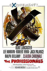 BURT lancaster THE PROFESSIONALS movie poster claudia CARDINALE action 24X36