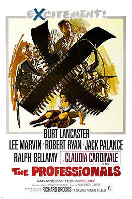 BURT lancaster THE PROFESSIONALS movie poster claudia CARDINALE action 24X36
