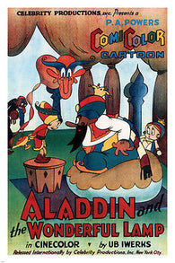 KIDS CARTOON aladdin & the wonderful lamp MOVIE POSTER Ub Iwerks 1924 24X36