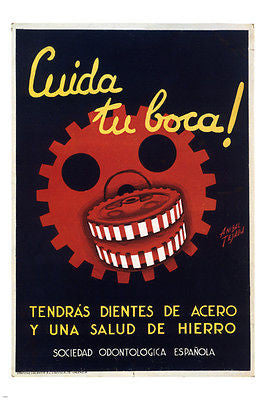 Take care of your mouth VINTAGE AD POSTER Anibal Tejada Spain 1930 24X36