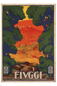 FIUGGI  VINTAGE TRAVEL POSTER Tito Corbella Italy 1928 24X36 SCENIC BEAUTY
