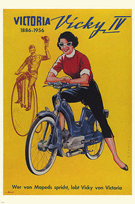 VICKY IV MOPEDS vintage ad poster CARLO DEMAND germany 1956 24X36 FIRST RATE