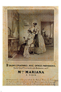 Two DEPILATORY Salons Vintage Ad Poster FRANCE 1830 24X36 HISTORIC prized