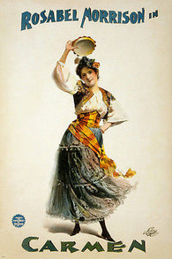 georges BIZET rosabel MORRISON dancing CARMEN vintage poster 24X36 art WOMAN